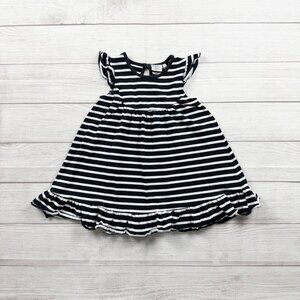 Madison Grace Girls Striped Flutter Sleeve Ruffle Dress 5